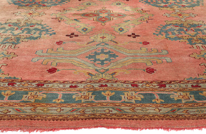 10 x 11 Antique Pink Turkish Oushak Rug 78729