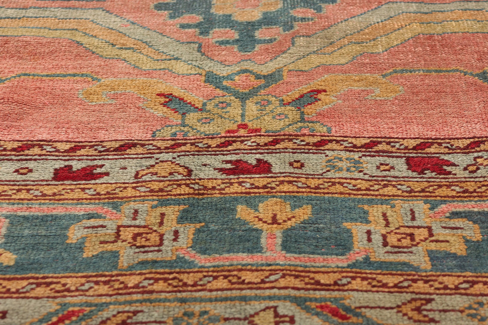 10 x 11 Antique Pink Turkish Oushak Rug 78729