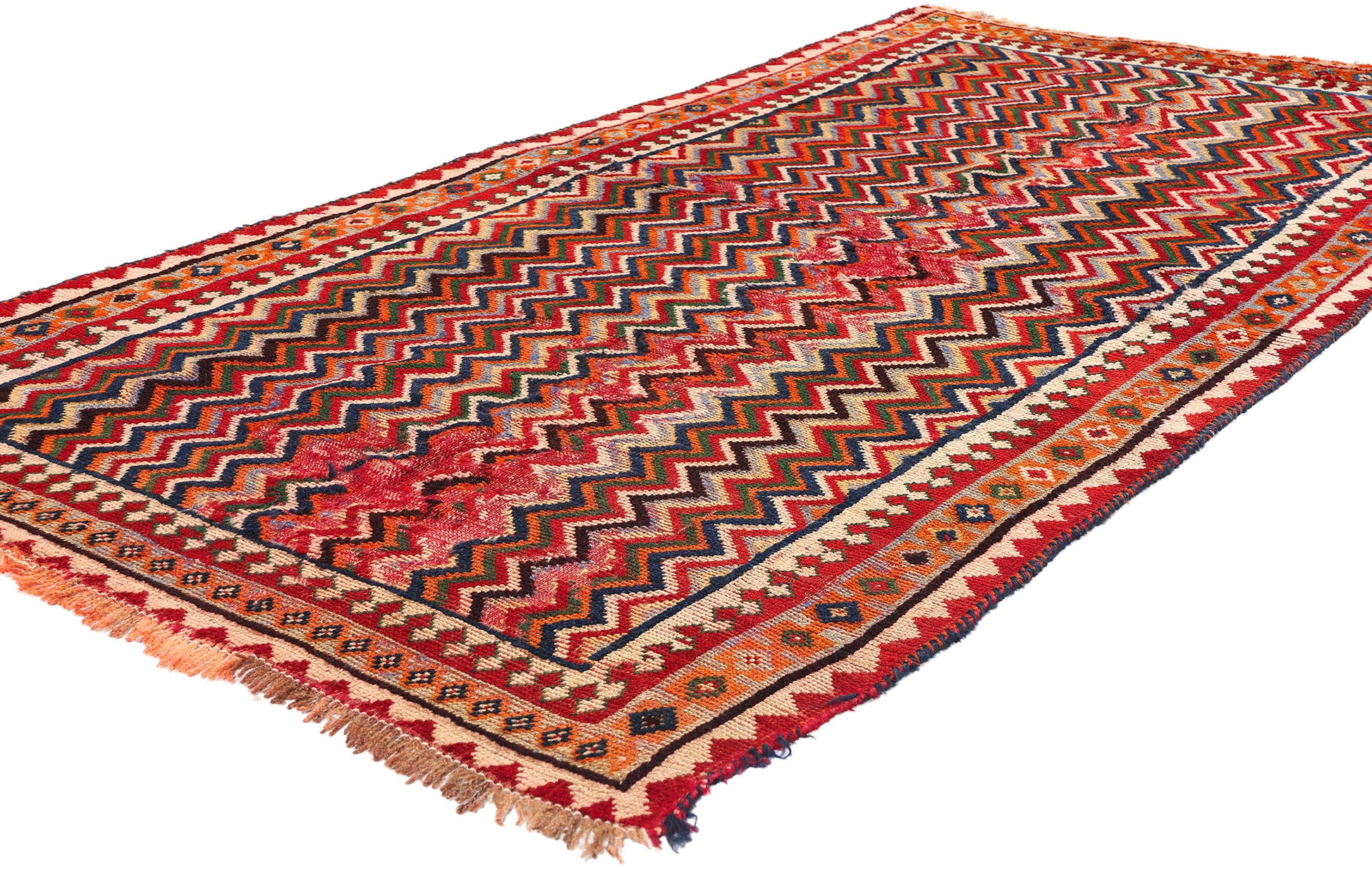 4 x 7 Antique Persian Qashqai Rug 61050