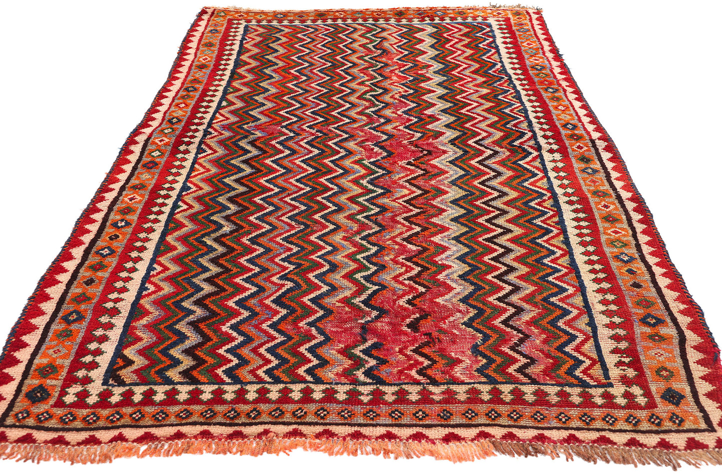 4 x 7 Antique Persian Qashqai Rug 61050