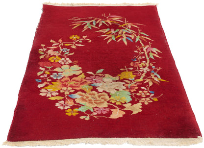 2 x 4 Antique Chinese Art Deco Rug 78895