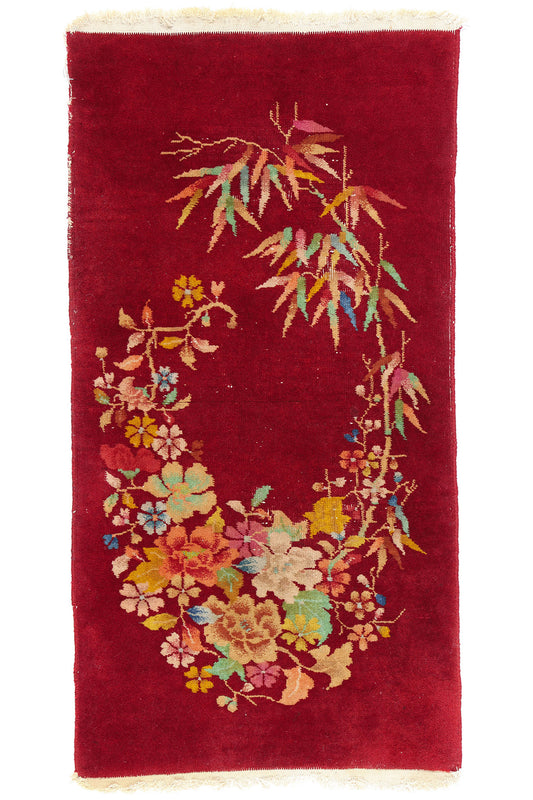 2 x 4 Antique Chinese Art Deco Rug 78895