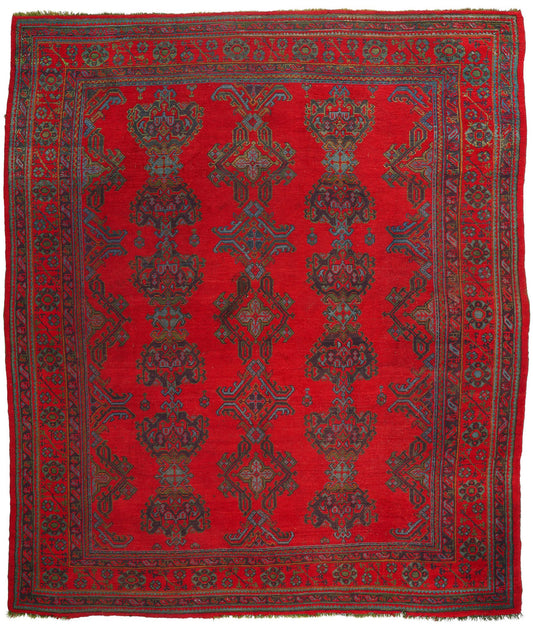 12 x 14 Antique Red Turkish Oushak Rug 78743