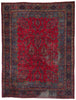 13 x 17 Antique Red Persian Kerman Rug 78753