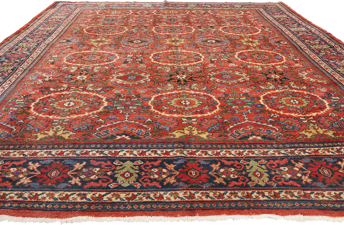 11 x 14 Antique Red Persian Mahal Rug 90029