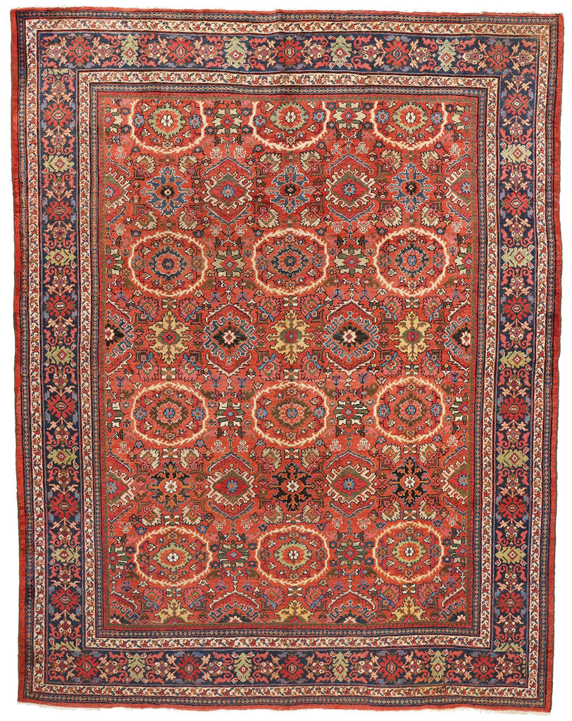 11 x 14 Antique Red Persian Mahal Rug 90029