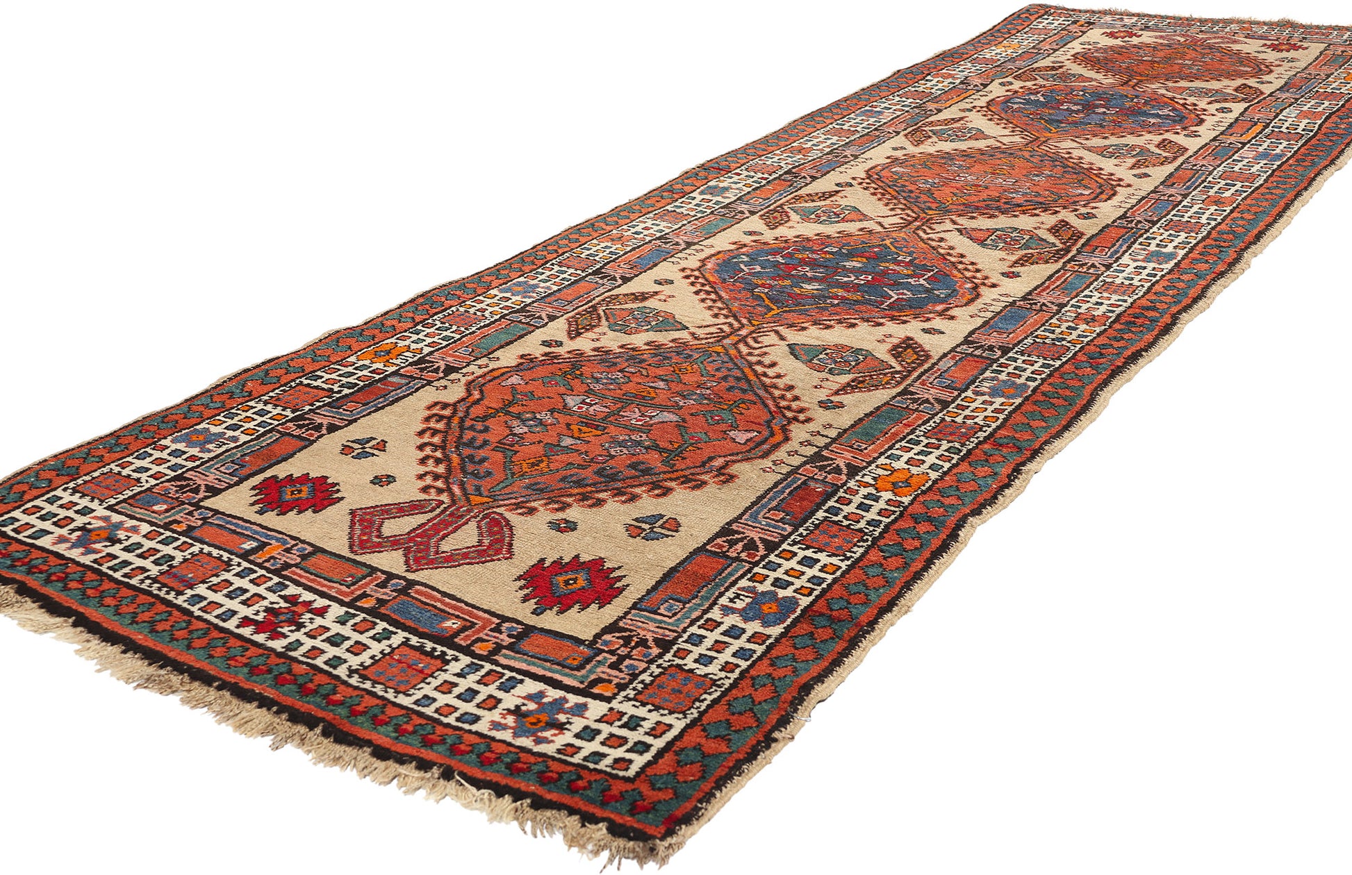 3 x 11 Antique Persian Sarab Rug 73234