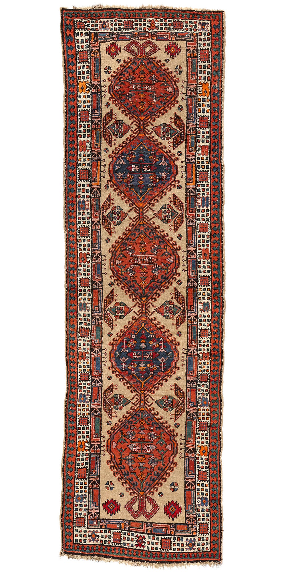 3 x 11 Antique Persian Sarab Rug 73234