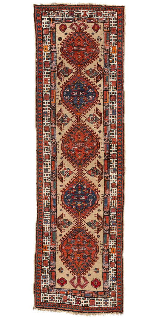 3 x 11 Antique Persian Sarab Rug 73234