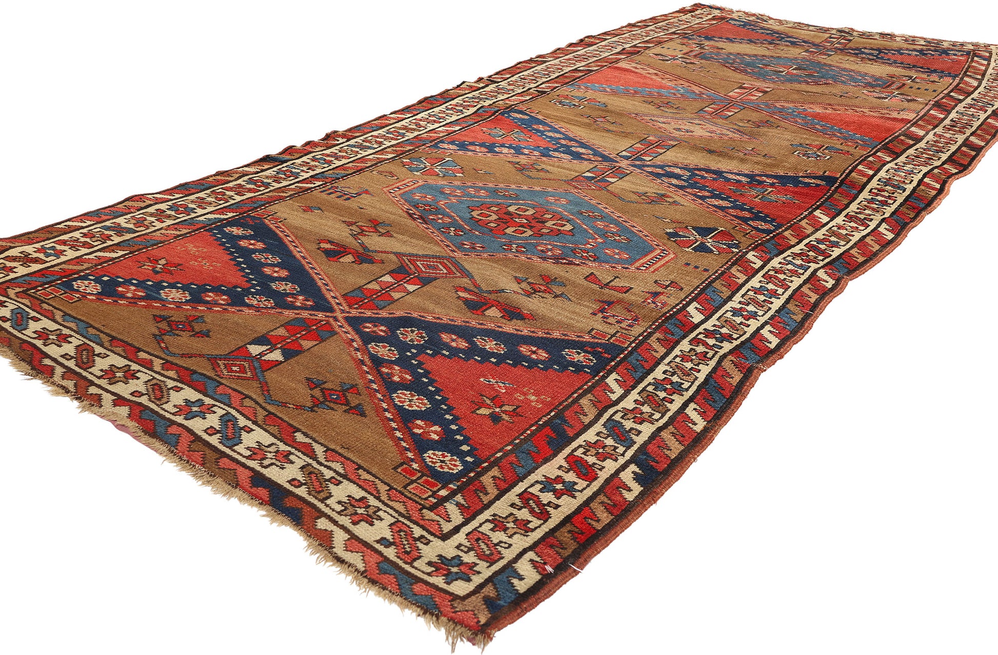 4 x 11 Antique Persian Sarab Rug 73991