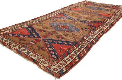 4 x 11 Antique Persian Sarab Rug 73991