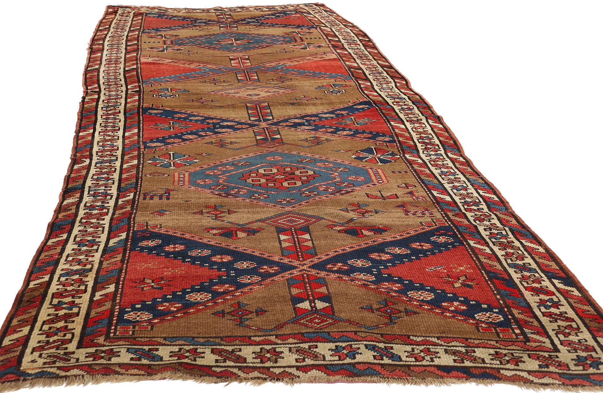 4 x 11 Antique Persian Sarab Rug 73991
