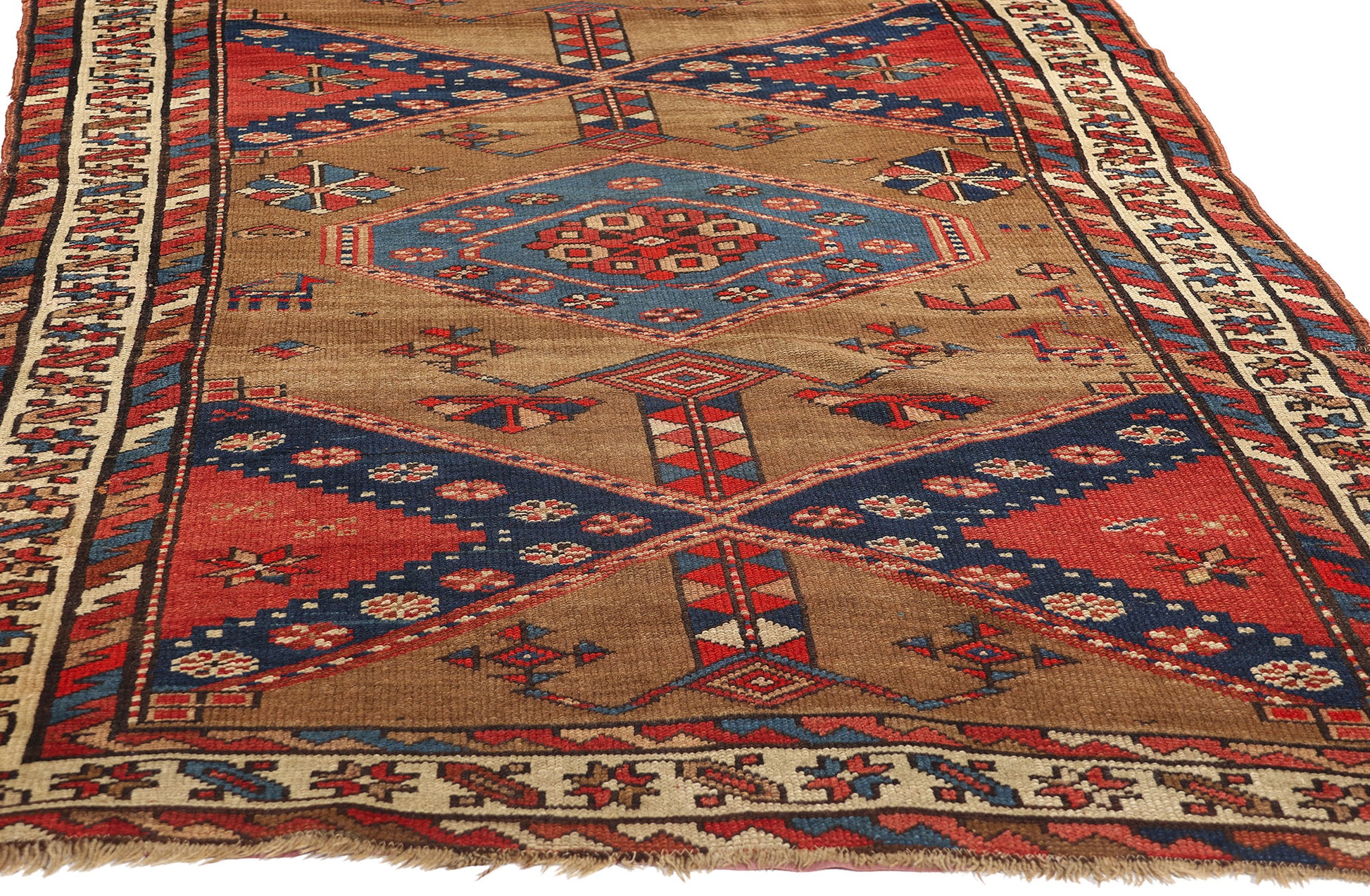 4 x 11 Antique Persian Sarab Rug 73991