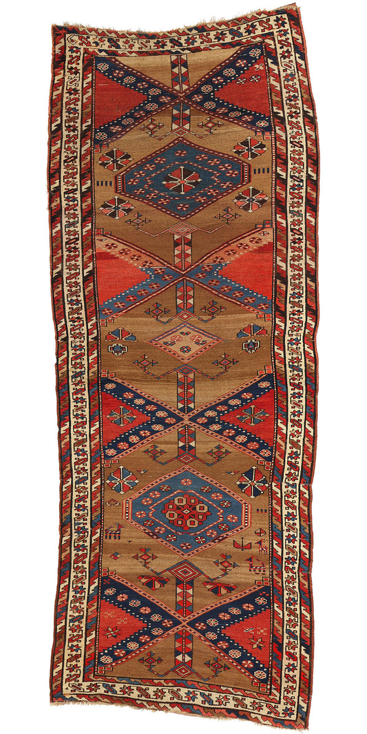 4 x 11 Antique Persian Sarab Rug 73991