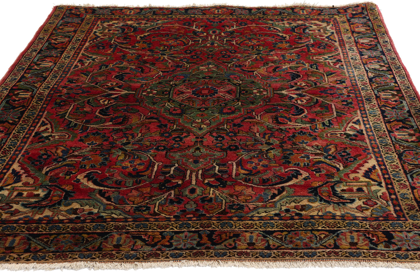 3 x 5 Antique Persian Sarouk Farahan Rug 78684