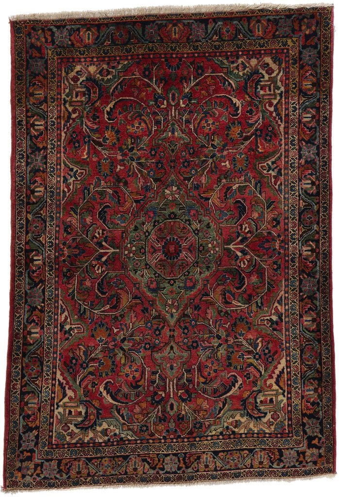 3 x 5 Antique Persian Sarouk Farahan Rug 78684