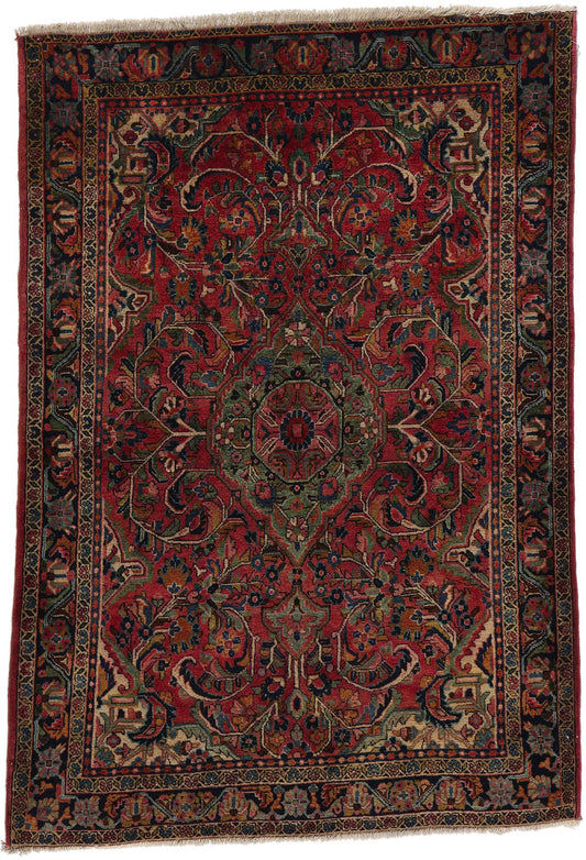 3 x 5 Antique Persian Sarouk Farahan Rug 78684
