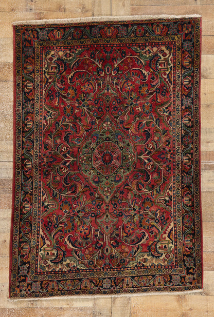 3 x 5 Antique Persian Sarouk Farahan Rug 78684