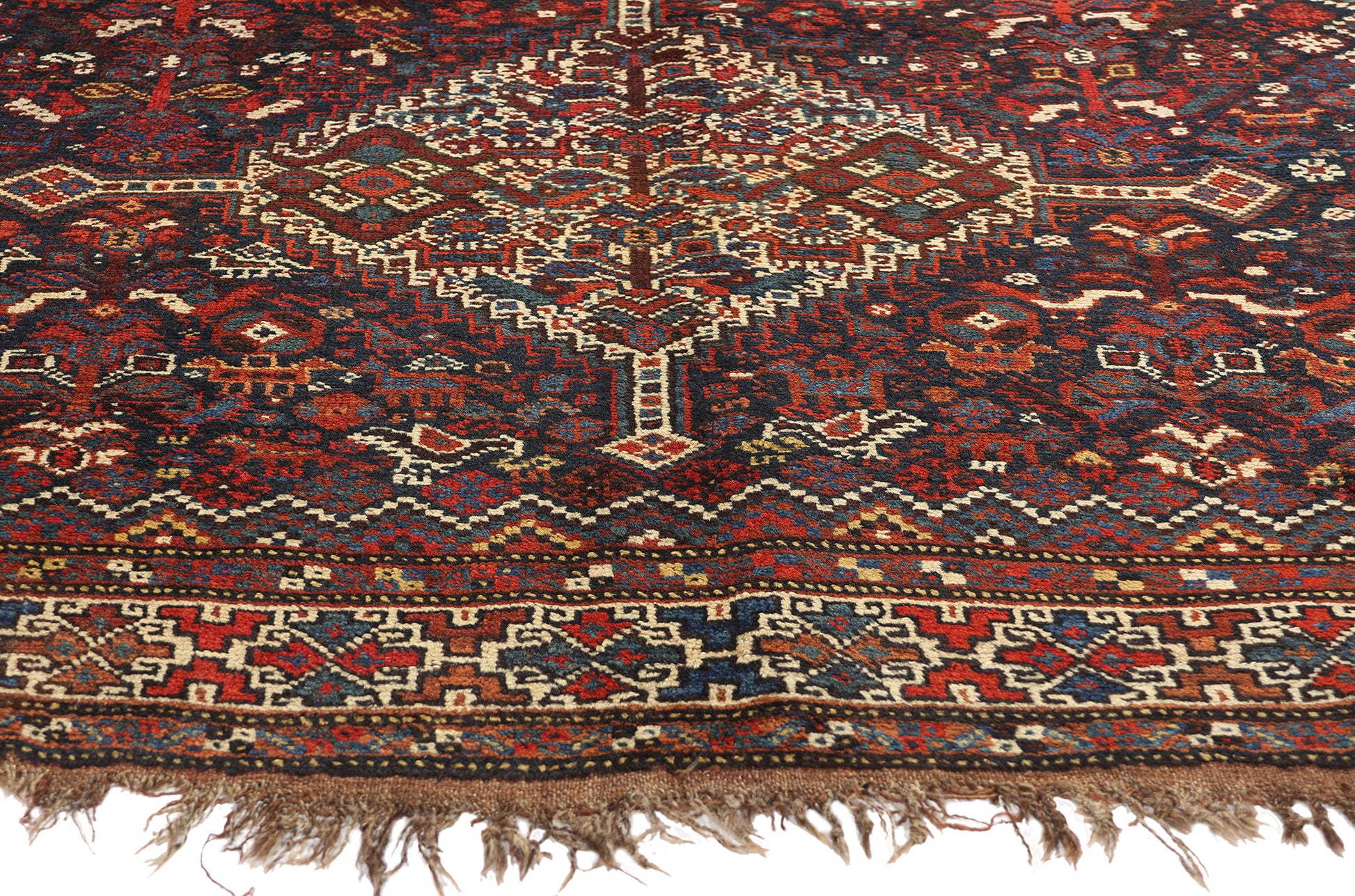 6 x 7 Antique Persian Shiraz Rug 78179
