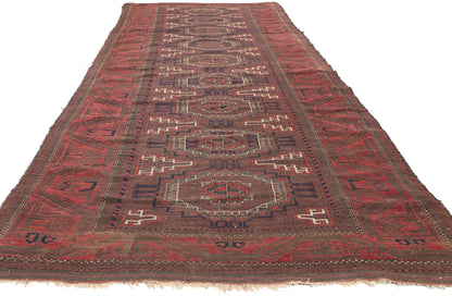 4 x 12 Antique Turkoman Afghan Rug 78673