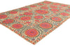 4 x 5 Antique Uzbek Suzani Tapestry 78199