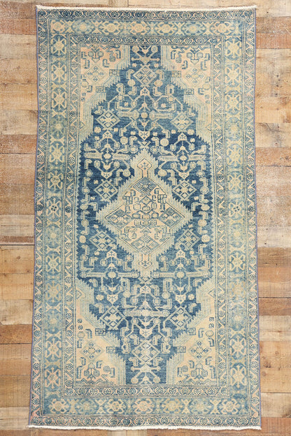 4 x 7 Antique Blue Persian Malayer Rug 61263