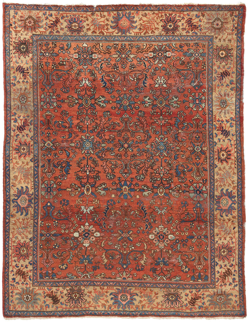 8 x 11 Antique Persian Mahal Rug 78677