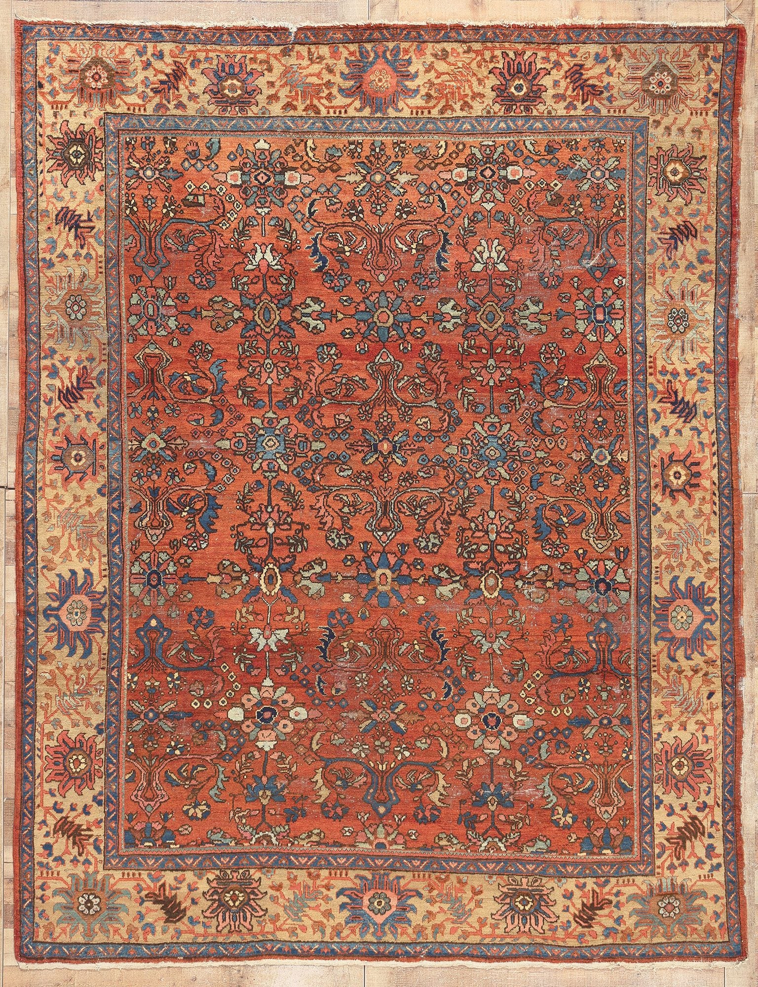 8 x 11 Antique Persian Mahal Rug 78677
