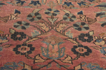 4 x 7 Antique-Worn Persian Sarouk Rug 78655