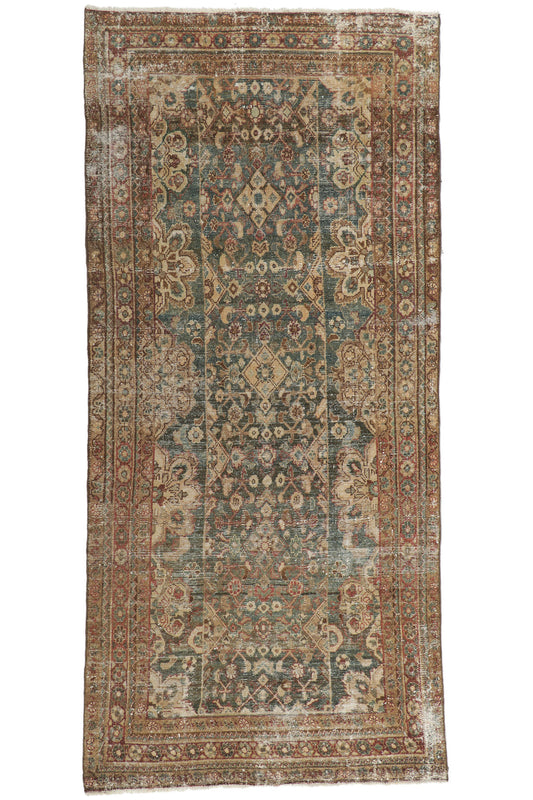 5 x 10 Antique-Worn Persian Malayer Rug 60956