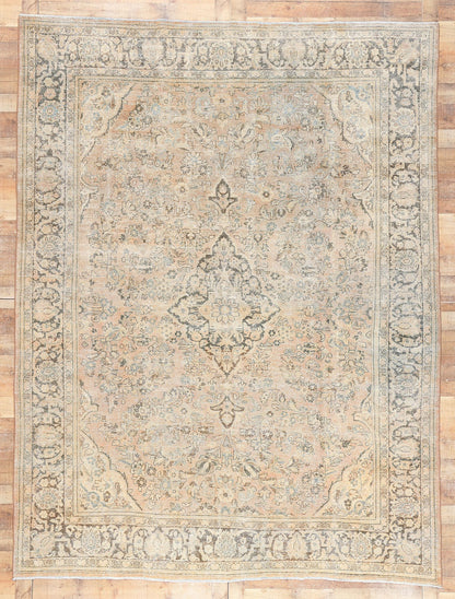 9 x 12 Antique-Worn Persian Mahal Rug 61268