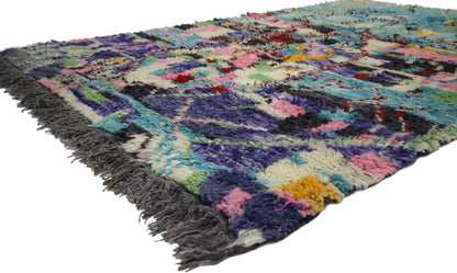 5 x 8 Vintage Aqua Boujad Moroccan Rug 20714
