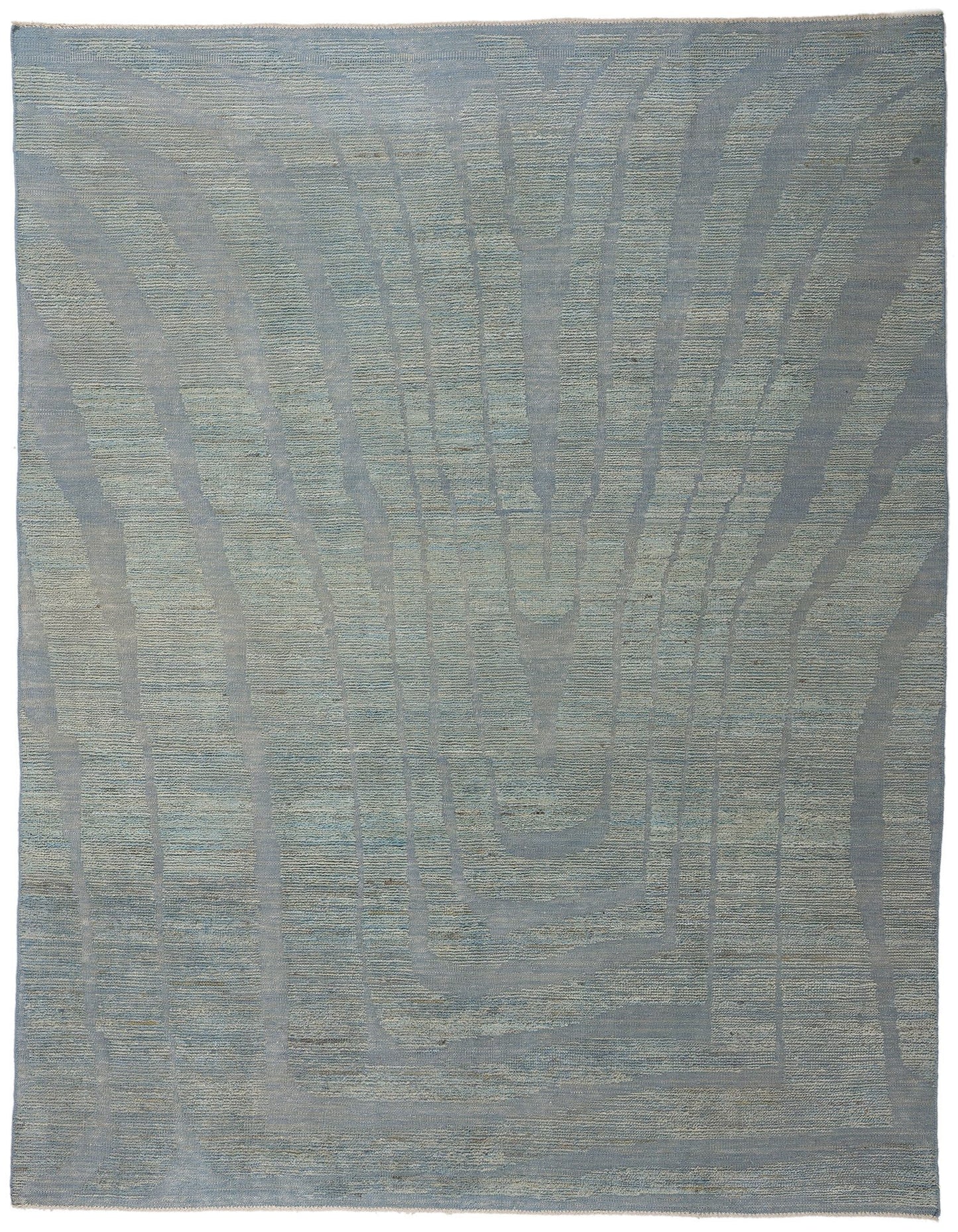 8 x 11 Biophilic Blue Moroccan High-Low Rug 81057