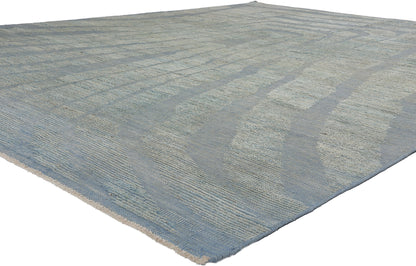 8 x 11 Biophilic Blue Moroccan High-Low Rug 81057
