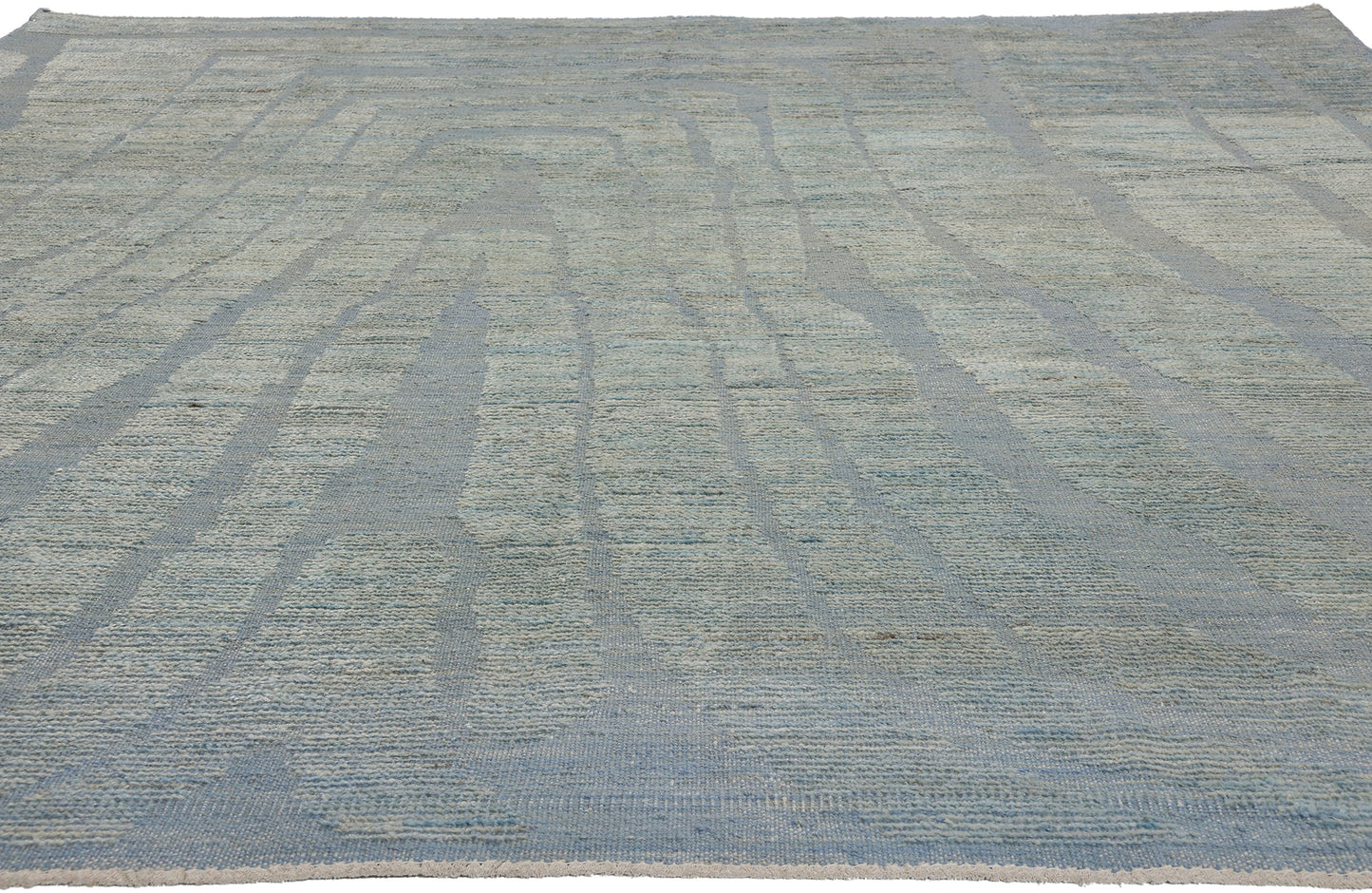 8 x 11 Biophilic Blue Moroccan High-Low Rug 81057