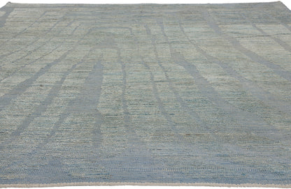 8 x 11 Biophilic Blue Moroccan High-Low Rug 81057
