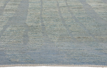 8 x 11 Biophilic Blue Moroccan High-Low Rug 81057