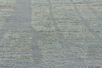 8 x 11 Biophilic Blue Moroccan High-Low Rug 81057