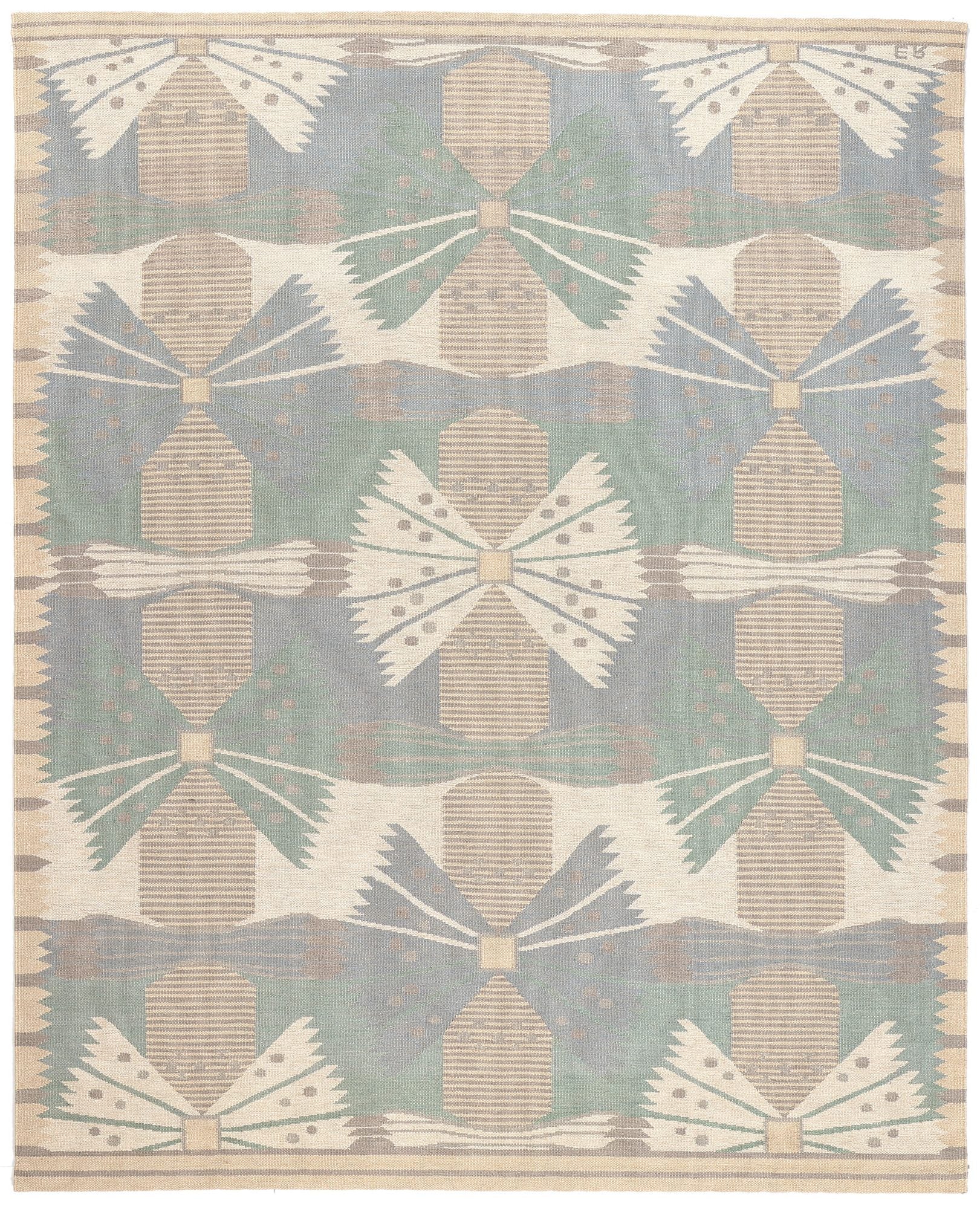 9 x 12 Scandinavian Modern Swedish Inspired Kilim Rug 30978