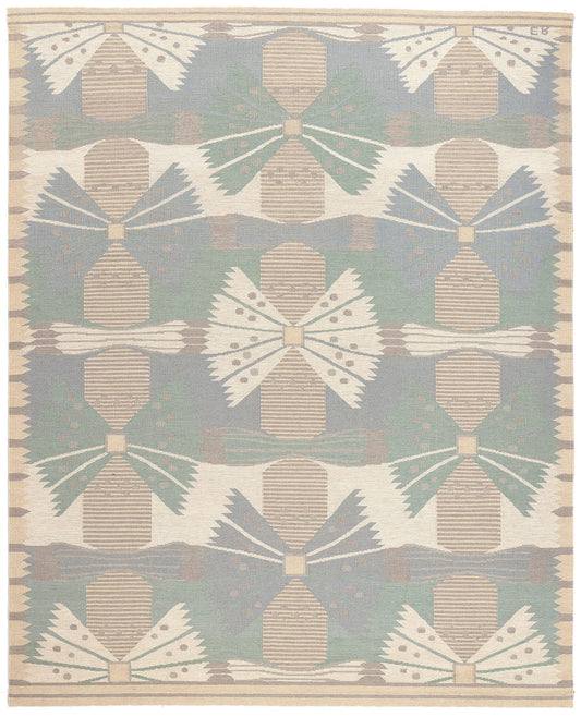 9 x 12 Scandinavian Modern Swedish Inspired Kilim Rug 30978