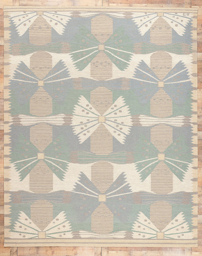 9 x 12 Scandinavian Modern Swedish Inspired Kilim Rug 30978