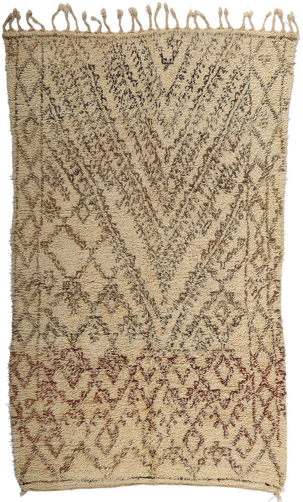 5 x 9 Vintage Neutral Beni MGuild Moroccan Rug 21750