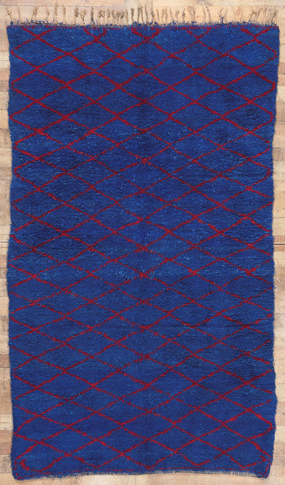 6 x 10 Vintage Blue Beni MGuild Moroccan Rug 20934