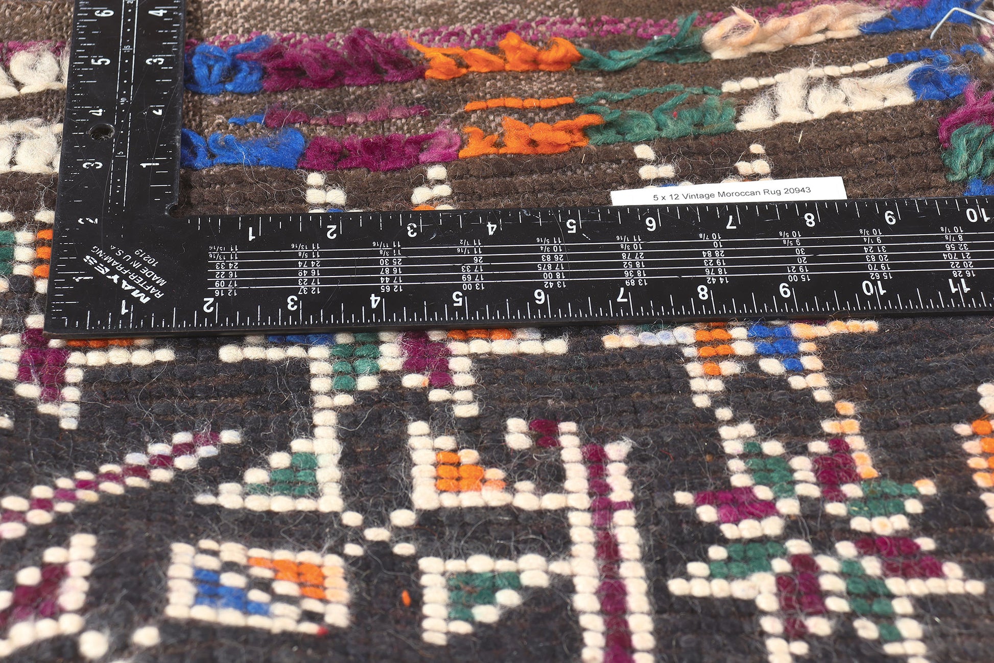 5 x 12 Vintage Brown Beni MGuild Moroccan Rug 20943
