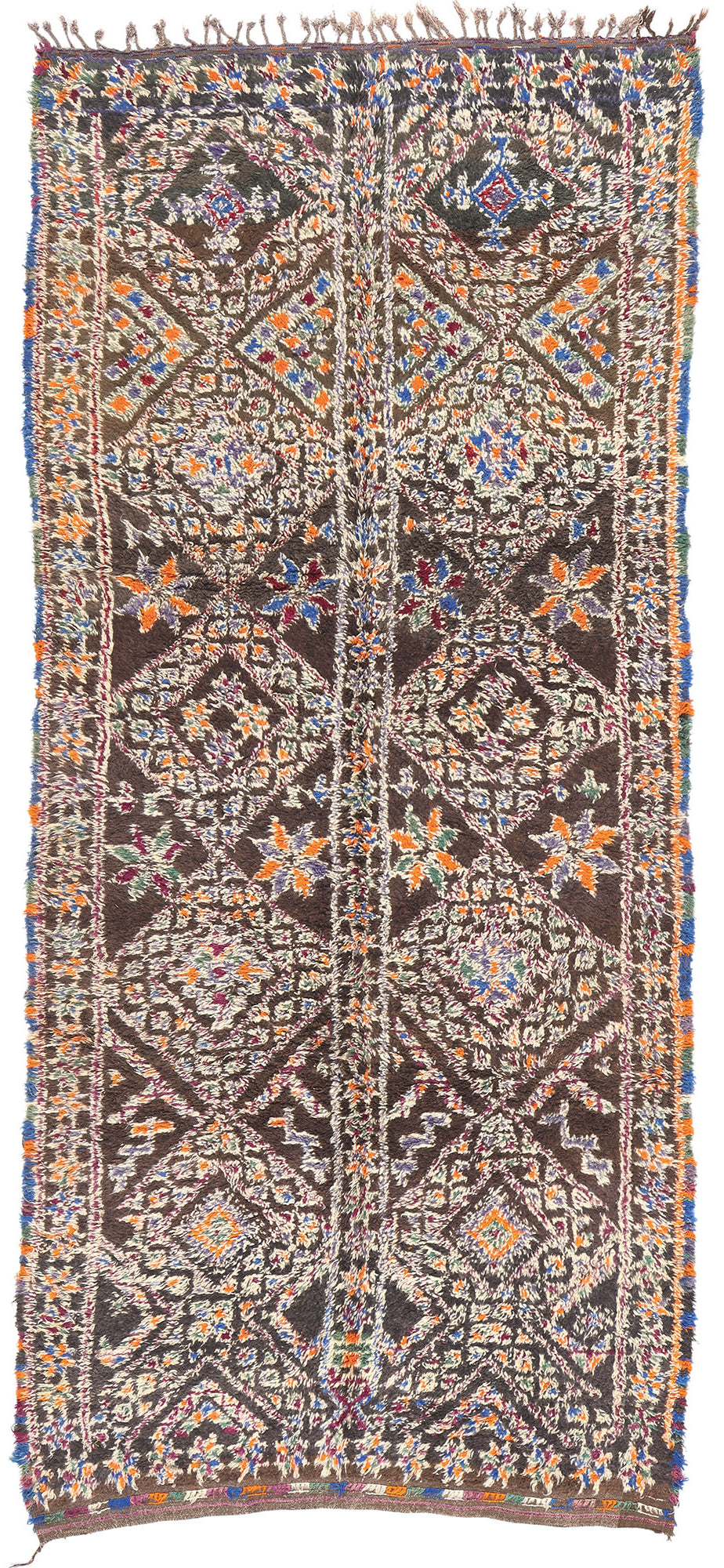 5 x 12 Vintage Brown Beni MGuild Moroccan Rug 20943