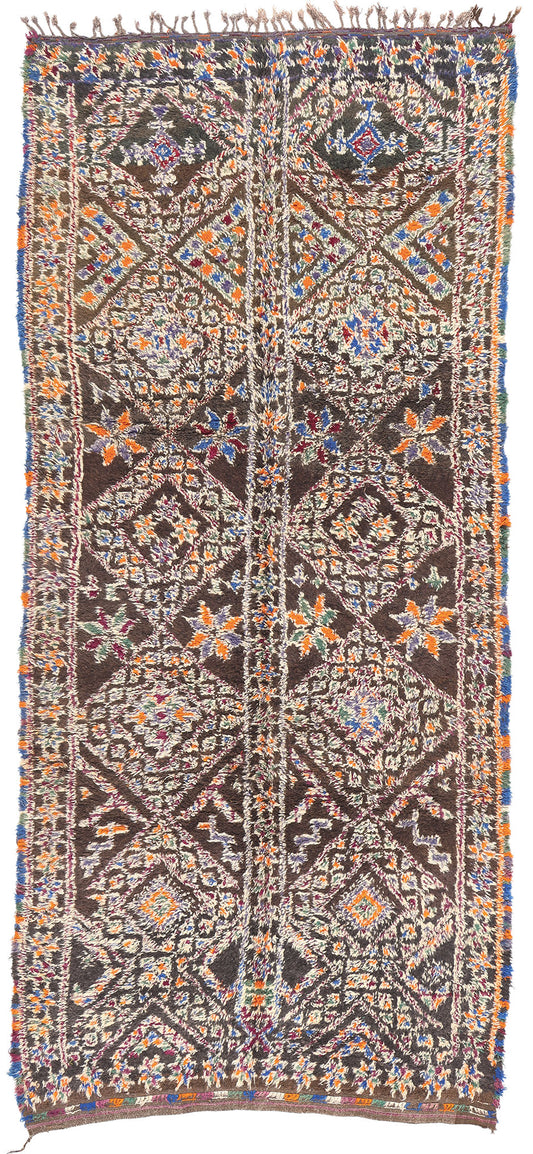 5 x 12 Vintage Brown Beni MGuild Moroccan Rug 20943