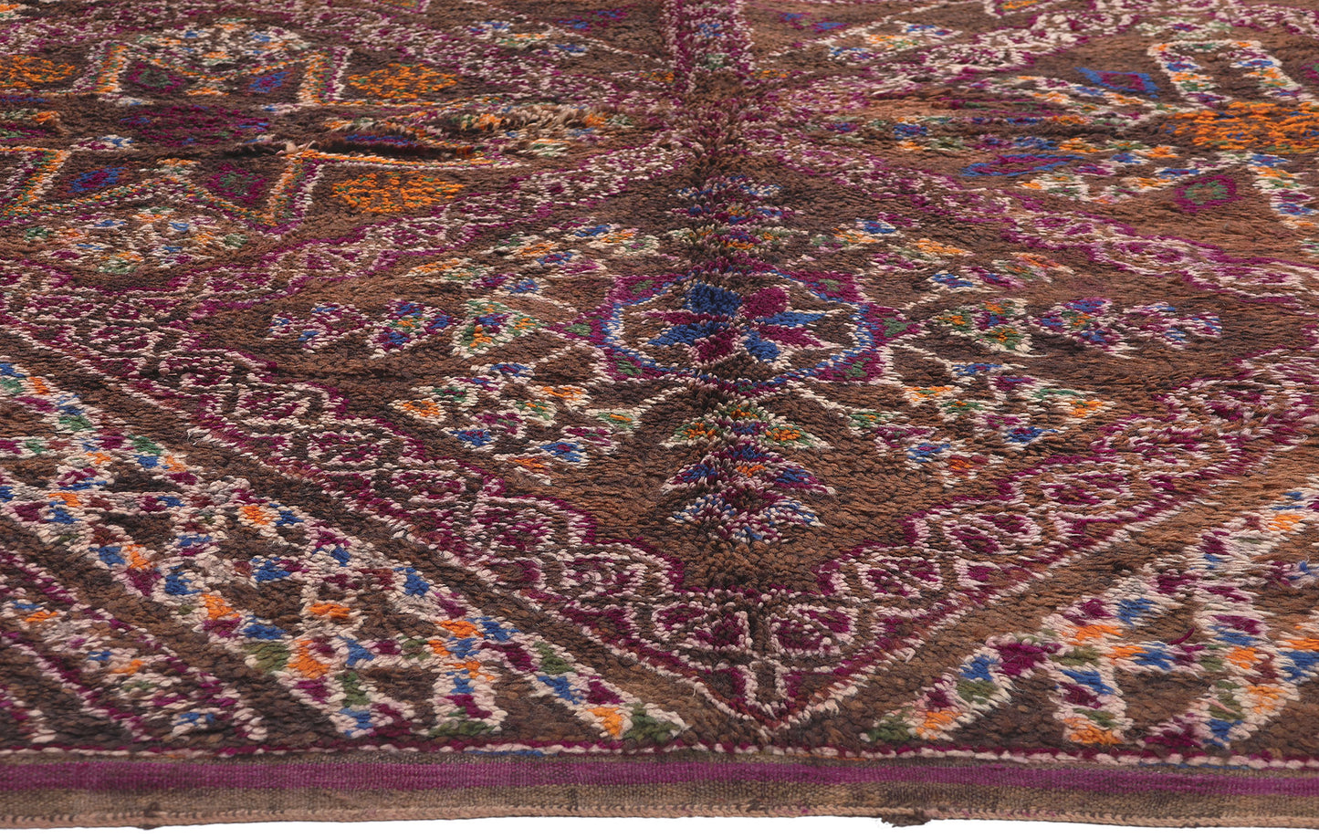 6 x 12 Vintage Brown Beni MGuild Moroccan Rug 20730