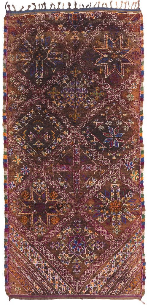 6 x 12 Vintage Brown Beni MGuild Moroccan Rug 20730