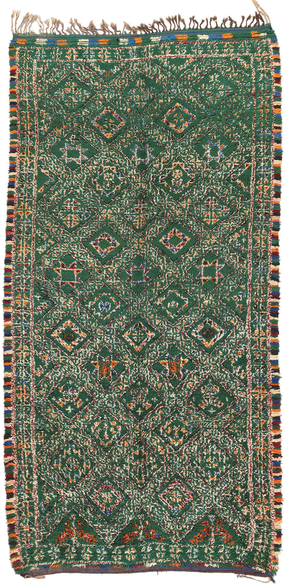 6 x 13 Vintage Green Beni MGuild Moroccan Rug 20662