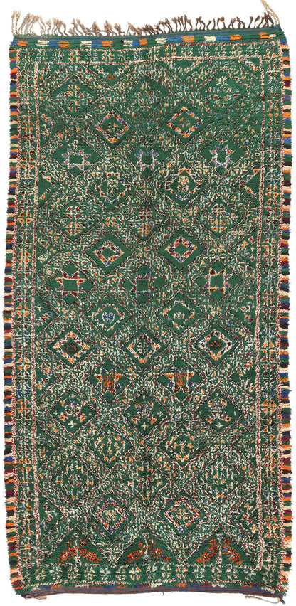 6 x 13 Vintage Green Beni MGuild Moroccan Rug 20662